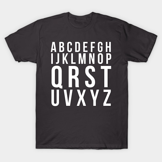 Alphabet back to school T-Shirt by Bakr